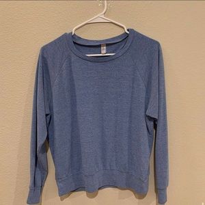 blue american apparel sweatshirt